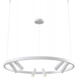 Lampa wisząca okrągła z reflektorkami Satellite LED 90cm biała Maytoni