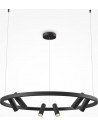 Lampa wisząca okrągła z reflektorkami Satellite LED 90cm czarna Maytoni
