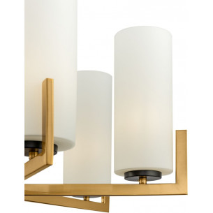 Żyrandol szklany hampton Fortano VI 67cm biały/ czarny / mosiężny Maytoni 2