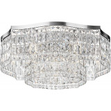 Dune 60 cm transparent-chrome crystal ceiling lamp Maytoni