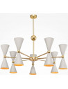 Vesper XIV 91 cm white-gold designer ceiling lamp Maytoni