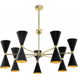 Vesper XIV 91 cm black-gold designer ceiling lamp Maytoni