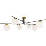 Nostalgia VI 115 cm white / gold / black glass spheres ceiling lamp Maytoni