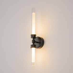 Kinkiet podwójny retro Stelo przeźroczysto-czarny Maytoni 2