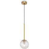 Lampa szklana z dekoracyjnym kloszem Ligero 15cm przeźroczysto-mosiężna Maytoni