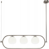 Erich 89 cm opal / nickel 3 glass spheres pendant lamp Maytoni