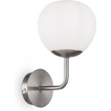 Erich opal / nickel glass sphere wall lamp Maytoni