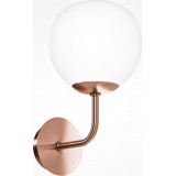 Erich opal / brass glass sphere wall lamp Maytoni