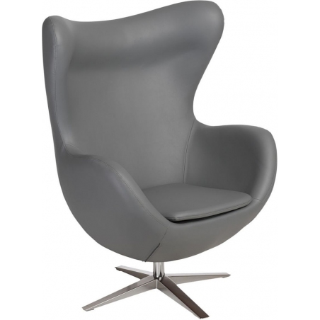 Jajo EcoLeather grey swivel armchair D2.Design