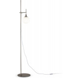 Erich opal / nickel glass sphere floor lamp Maytoni