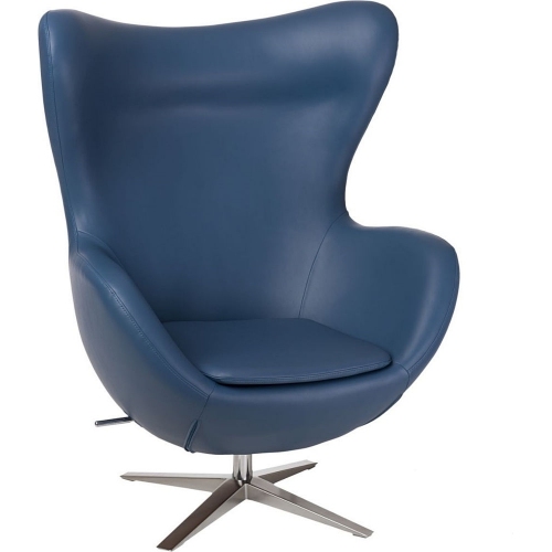 Jajo EcoLeather dark blue swivel armchair D2.Design