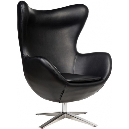 Jajo EcoLeather black swivel armchair D2.Design