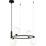 Lampa wisząca okrągła szklane kule Ring IV 43,5cm biało-czarna Maytoni