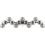 Dallas 13 smoked glass spheres wall lamp / chrome Maytoni