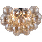 Balbo 50 cm cognac glass / nickel modern ceiling lamp Maytoni