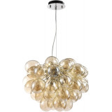 Balbo 50 cm cognac glass / nickel modern pendant lamp Maytoni