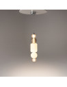 Lampa wisząca szklane kule glamour Collar LED 14,7cm przeźroczysty / biały / chrom Maytoni