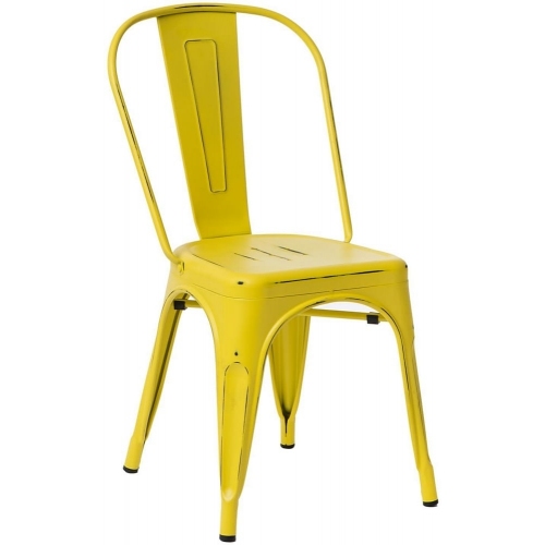 Paris Antique yellow metal chair D2.Design