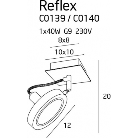 Reflex white ceiling spotlight MaxLight