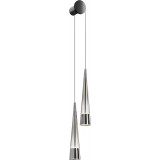 Sintesi II 48.9 cm transparent/chrome modern glass pendant lamp Maytoni