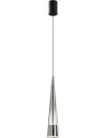 Sintesi 8 cm transparent/chrome modern glass pendant lamp Maytoni