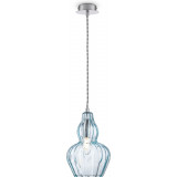 Lampa wisząca szklana Eustoma 16cm niebieska Maytoni
