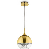 Fermi 20 cm gold glamour glass pendant lamp with crystals Maytoni