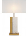 Lampa stołowa glamour Bianco 45cm H67,5cm biało-mosiężna Maytoni