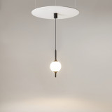 Lampa wisząca szklana kula The Sixth Sense 18cm biały / czarny Maytoni