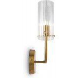 Arco transparent/brass glass shade wall lamp with arm Maytoni