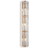 Facet 75.2 cm transparent/gold elongated crystal wall lamp Maytoni
