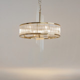 Lampa wisząca szklana hampton Frame 58cm przeźroczysty / złoty Maytoni