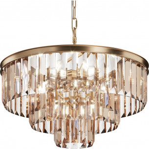 Żyrandol kryształowy Revero 50cm bursztynowy / złoty Maytoni 2