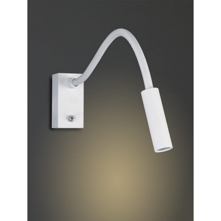 Rider Led white wall lamp with switch MaxLight