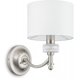 Hampton Alicante white/nickel wall lamp with shade Maytoni