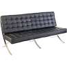 Barcelon Eco black 2 seater quilted sofa D2.Design