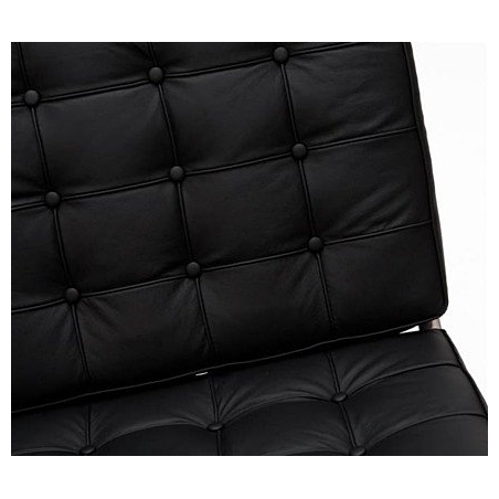Barcelon Eco black 2 seater quilted sofa D2.Design