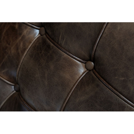 Barcelon Vintage dark brown leather quilted armchair D2.Design