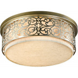 Venera 50 cm brass/linen oriental ceiling lamp with shade Maytoni