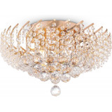 Karolina 41 cm transparent/gold glamour crystal ceiling lamp Maytoni