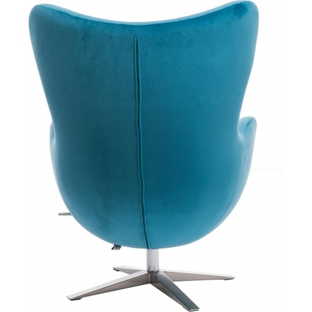 Designerski Fotel wypoczynkowy Jajo Velvet Niebieski D2.Design do salonu i sypialni.