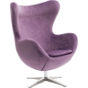 Designerski Fotel wypoczynkowy Jajo Velvet Fioletowy D2.Design do salonu i sypialni.