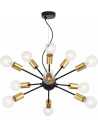 Lampa wisząca loft "żarówki" Jackson XII 75cm czarna-złota Maytoni