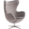 Designerski Fotel wypoczynkowy Jajo Velvet Srebrny D2.Design do salonu i sypialni.
