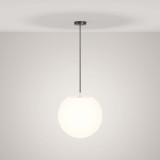 Lampa ogrodowa wisząca kula Erda 30cm biało-czarna Maytoni