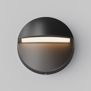 Mane Round LED 12 cm black outdoor stairs lighting Maytoni