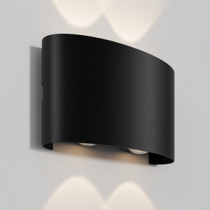 Strato II LED 3000K black up-down facade wall lamp Maytoni