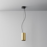 Lampa wisząca tuba Efir 7,5cm matowe złoto Maytoni