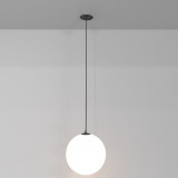 Lampa wisząca kula podtynkowa Luna LED 3000K 20cm biało-czarna Maytoni