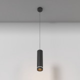 Lampa wisząca tuba Orlo LED 3000K 8cm czarna Maytoni